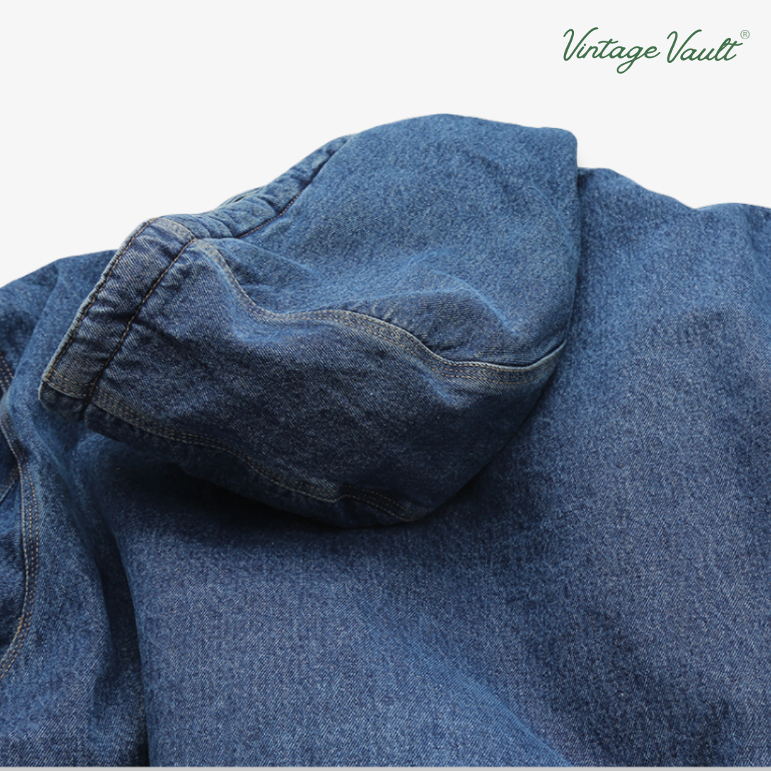 CARHARRT HEAVY DENIM ZIP UP HOODIE