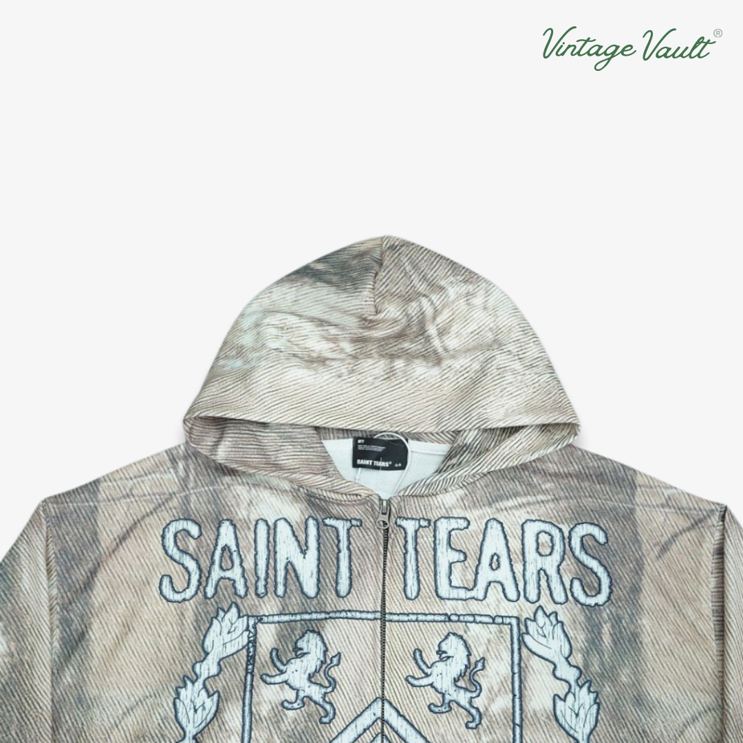 SAINT TEARS CAMO ZIP UP HOODIE