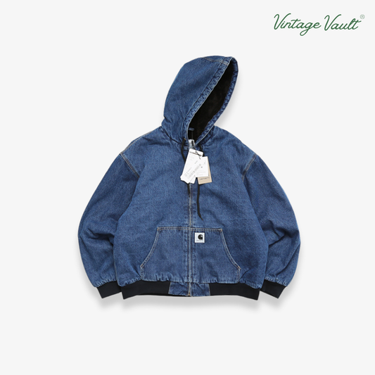 CARHARRT HEAVY DENIM ZIP UP HOODIE
