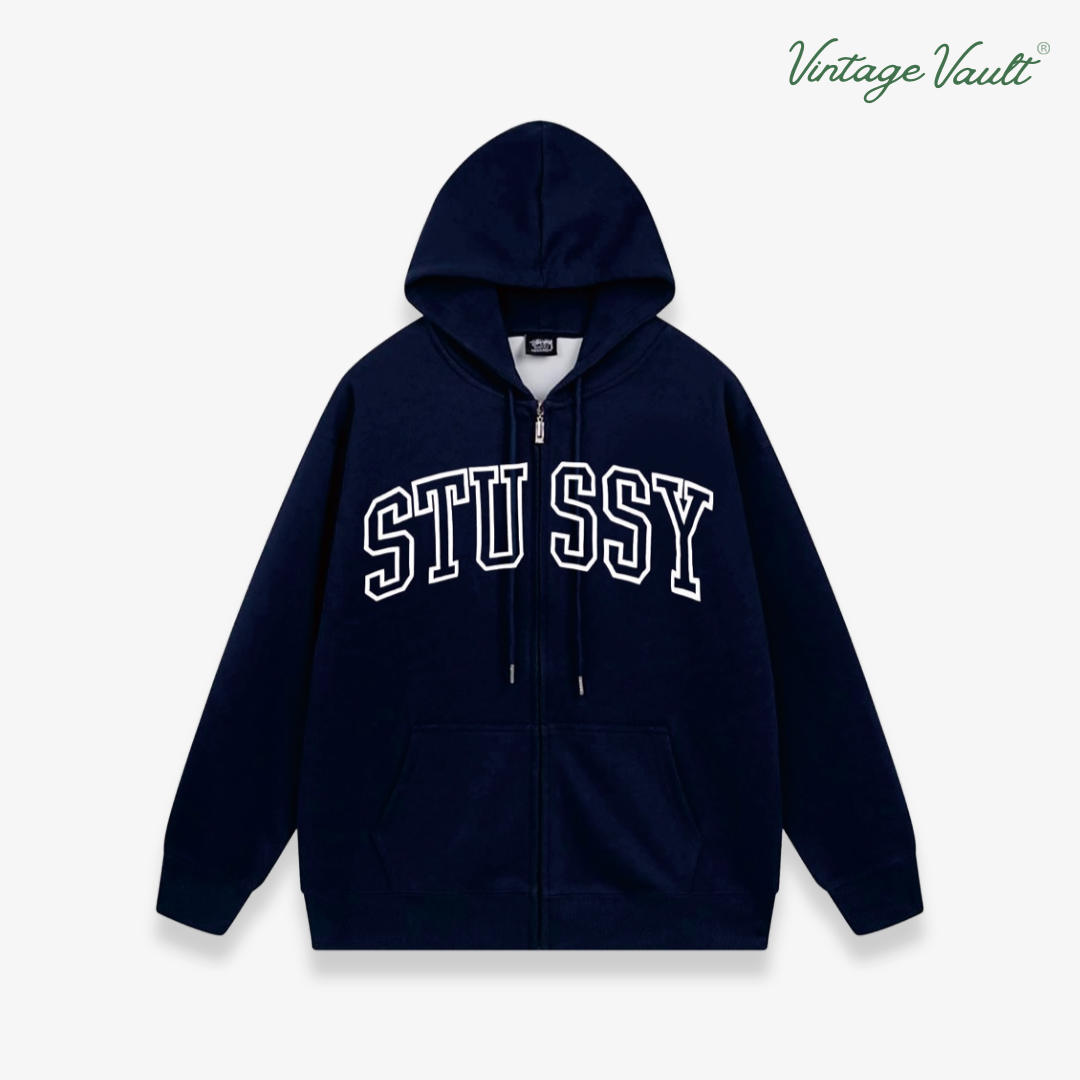 STUSSY FRONT ZIP UP