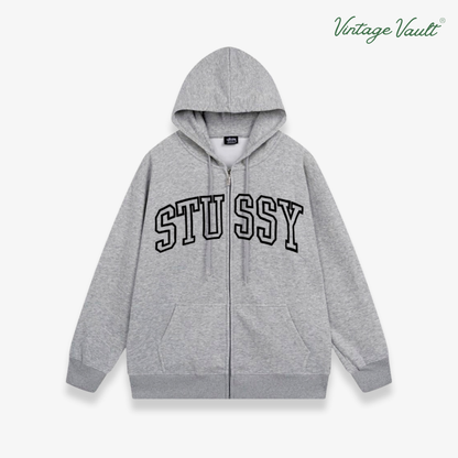 STUSSY FRONT ZIP UP