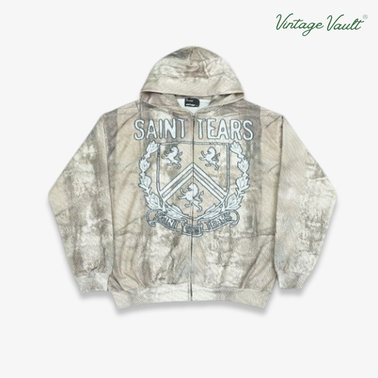 SAINT TEARS CAMO ZIP UP HOODIE